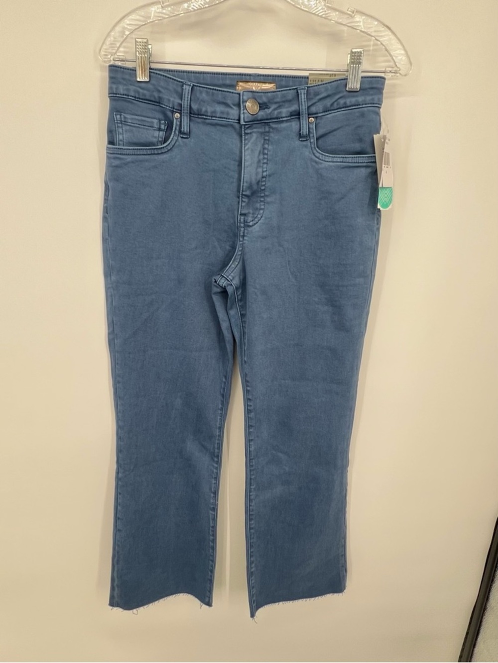 Kut From The Kloth Kelsey High Rise Fab Ab Ankle Flare Jeans Sz 4 Ocean Blue